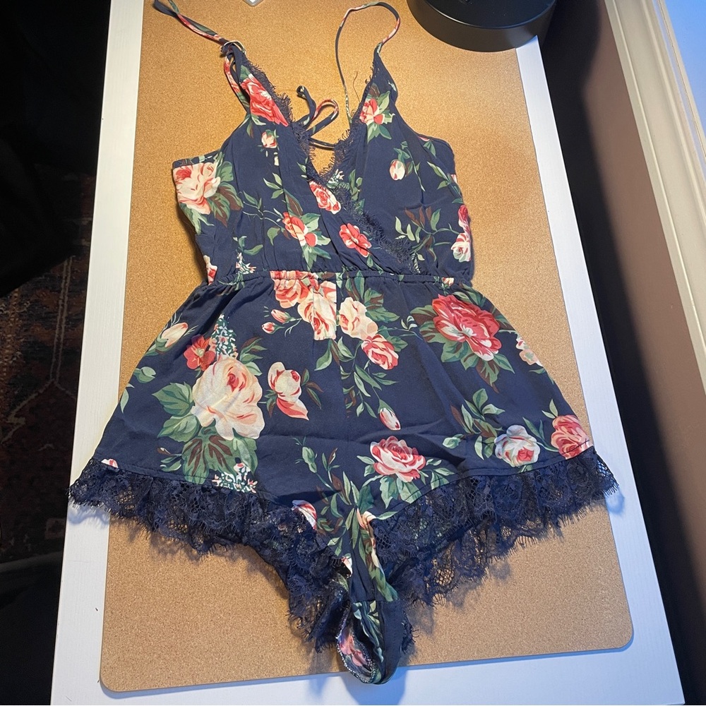 Wildfox Gypsy Rose Open Back Romper, Size XS